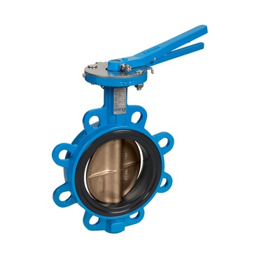 Butterfly valve Type: 6321 Ductile cast iron/Aluminum bronze Squeeze handle Wafer type